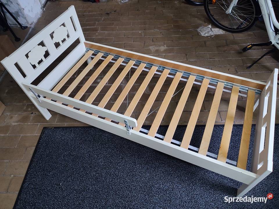 Łóżko dziecięce białe Ikea Kritter 70 x 160 dno Meble
