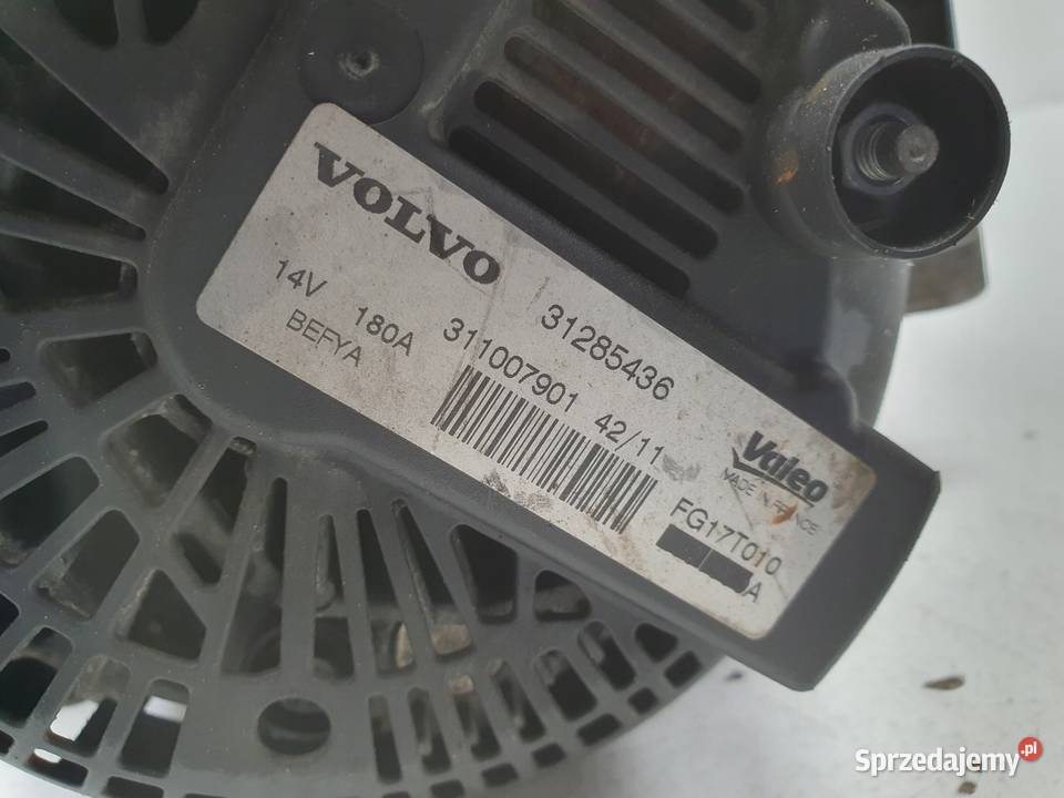 ALTERNATOR Volvo S60 II V60 16 T3 valeo 31285436 osobowe Układ elektryczny silnika Chełm