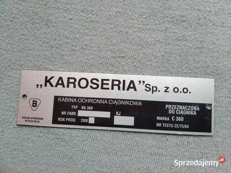 Ursus C360 oryginalna tabliczka znamionowa nieuszkodzony Lublin