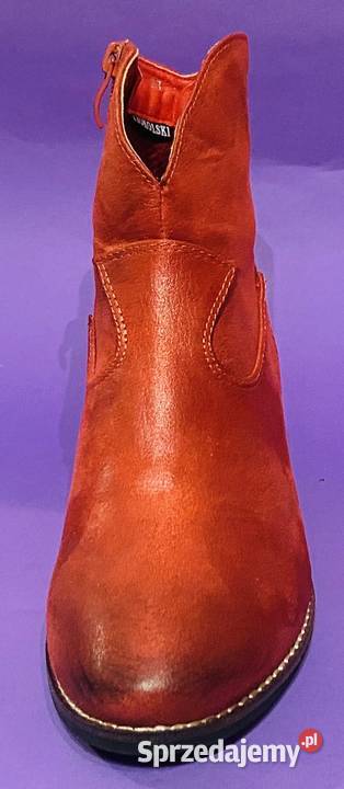 Czerwone damskie botki rozmiar 38 SKZ2034 Żyrardów
