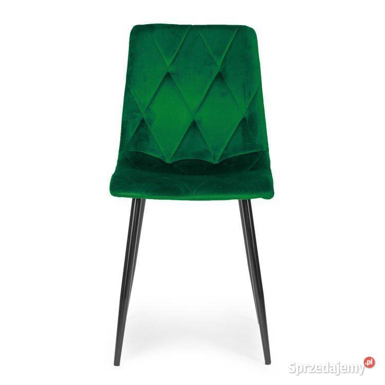 Komplet 4 krzeseł krzesło pikowane welurowe do sprzedam