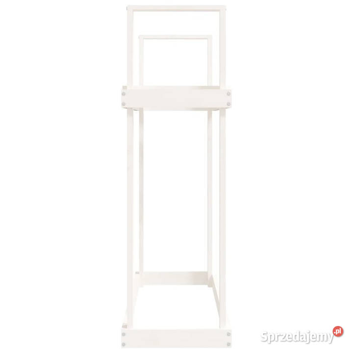 Stojak na drewno biały 110x35x1085 lite drewno Warszawa