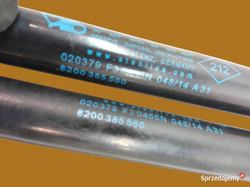 SIŁOWNIK KLAPY PL TYŁ KPL BAGAŻNIKA 8200385560