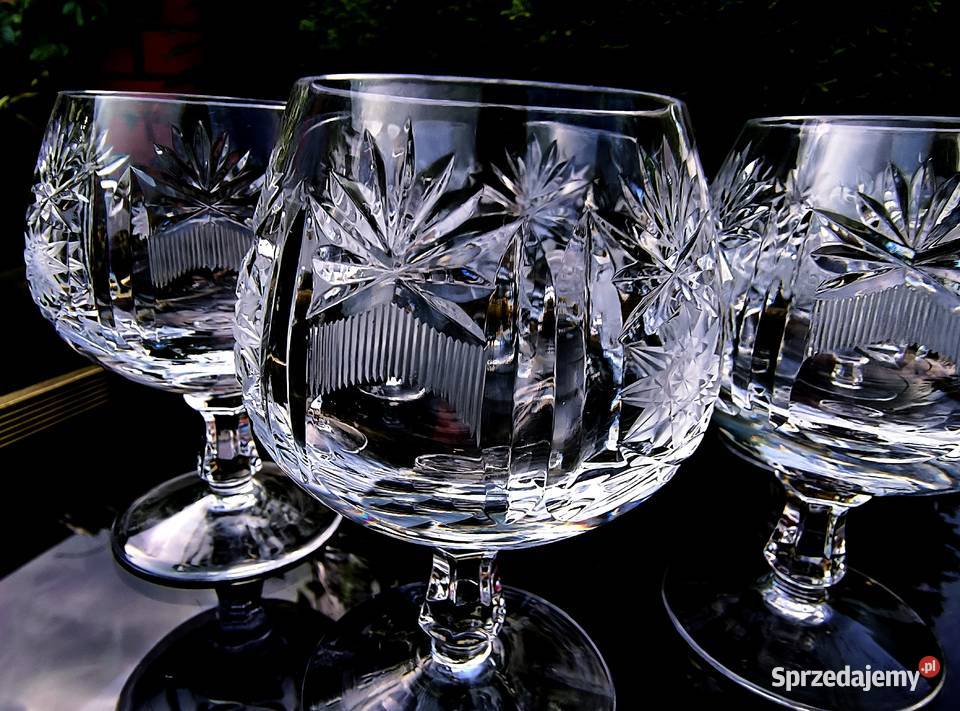 Kieliszki kryształowe do koniaku lubuskie Klenica