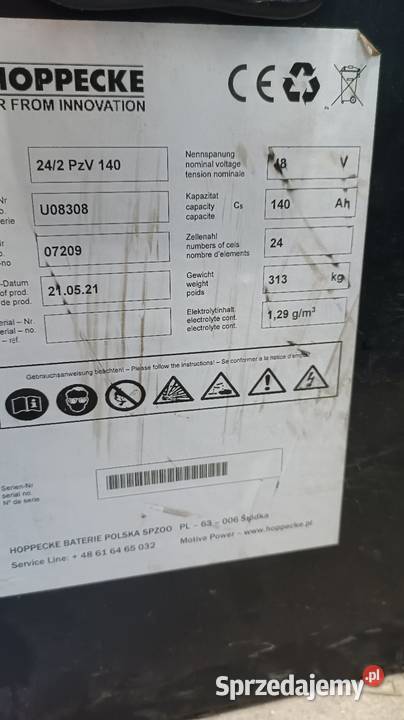 242 pzv 140 wkład ogniowo bateria trakcyjnej 48V Częstochowa