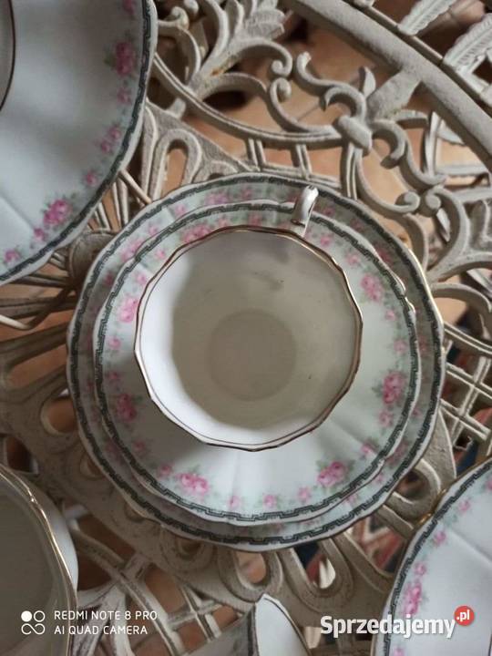 Filiżanka karbowana Z talerzykiem deserowym Gdańsk