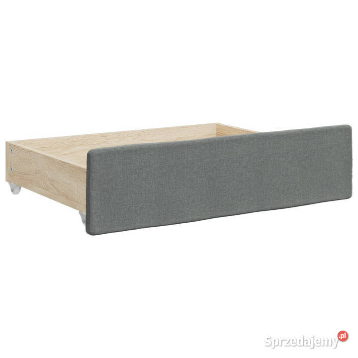 Sofa rozsuwana z szufladami ciemnoszara tkanina Warszawa