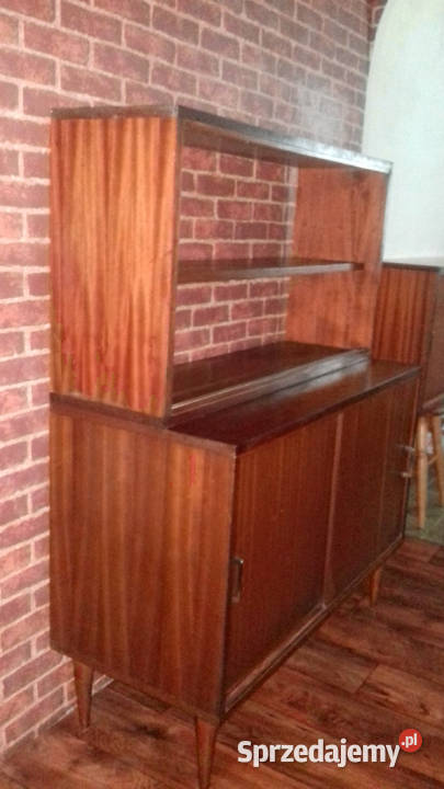 Komoda PRL 2 nadstawki szafka i regał mahoń 100cm Gdańsk sprzedam