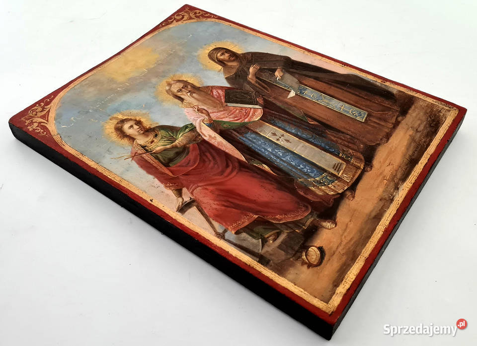 Ikona Święci Katarzyna Cyryl i Metody 1872r 0063 mazowieckie Warszawa