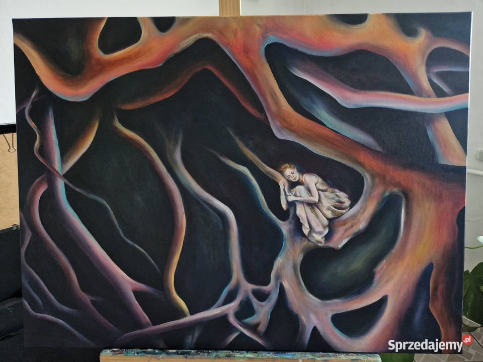 Obraz ręcznie malowany Kobieta 100x70 Kraków