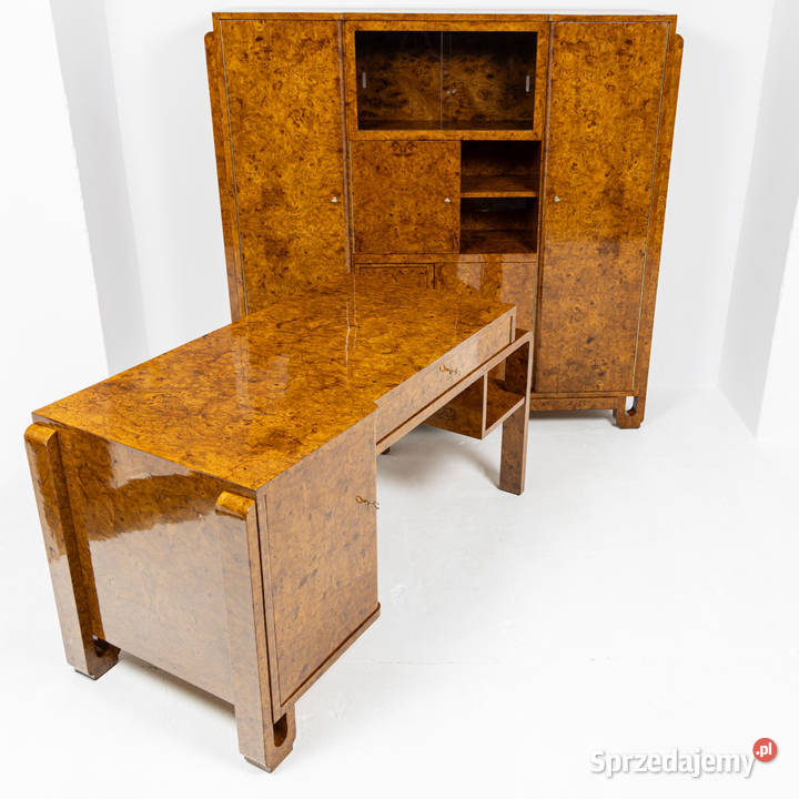Gabinet Art Deco Biurko Biblioteka Designe Wiąz wielkopolskie Swarzędz