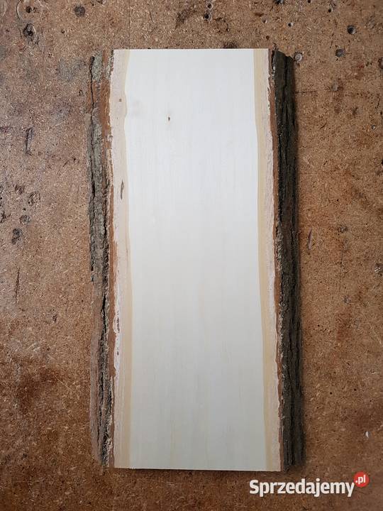 Deska lipowa z korą 40x125x25 rzeźba ikony Łódź