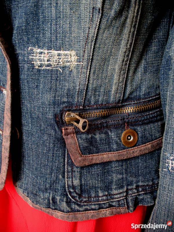ŻAKIET MARYNARKA WDZIANKO JEANS 38 M biust 94 Siedlce