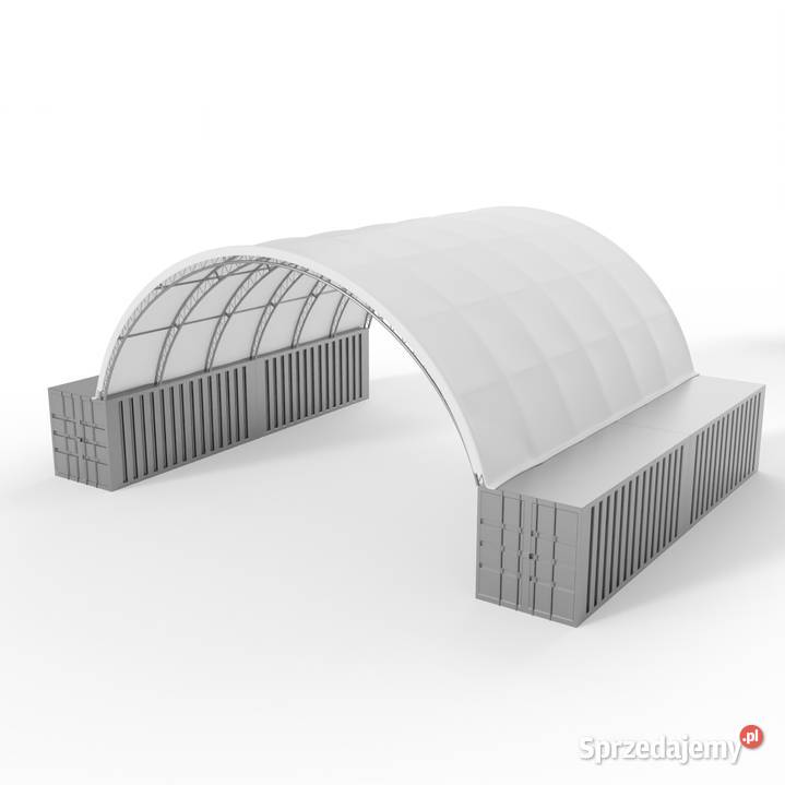 Zadaszenie kontenerowe wzmocnione 12x12m PVC
