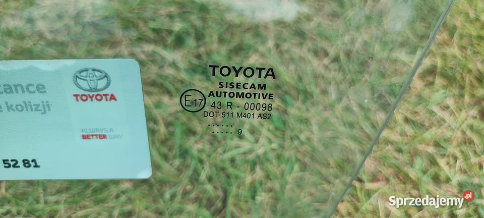 Szyba drzwi lewych kierowcyToyota CHR Chełm