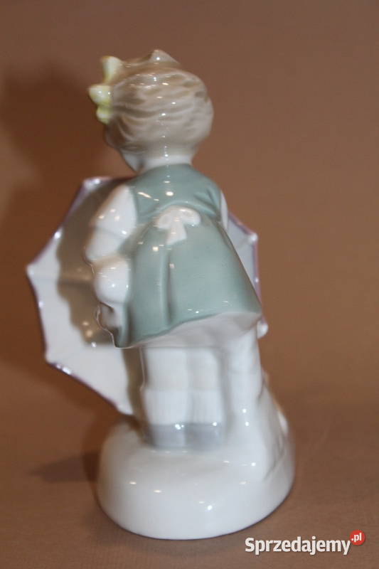 Figurka dziewczynka z parasolką Lippelsdorf 1331 Porcelana i szkło