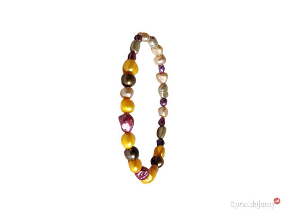 7481 Ładna Bransoletka z Barwionych Pereł Kędzierzyn-Koźle