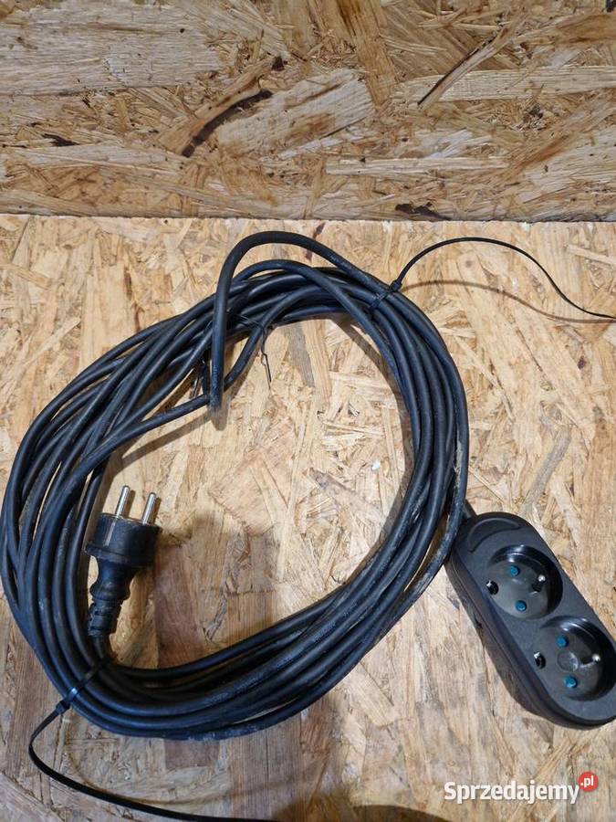 Przedłużacz podwójny z uziemieniem 10 m czarny Dom i Ogród wielkopolskie Głogowa