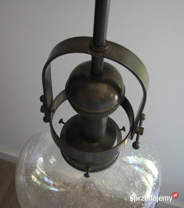 Oryginalna lampa sufitowa żyrandol mosiądz łódzkie