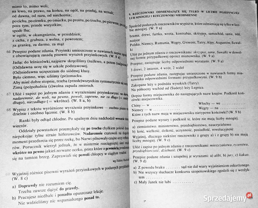 Język polski 7 Gramatyka i ortografia Krzystzof Chełm sprzedam