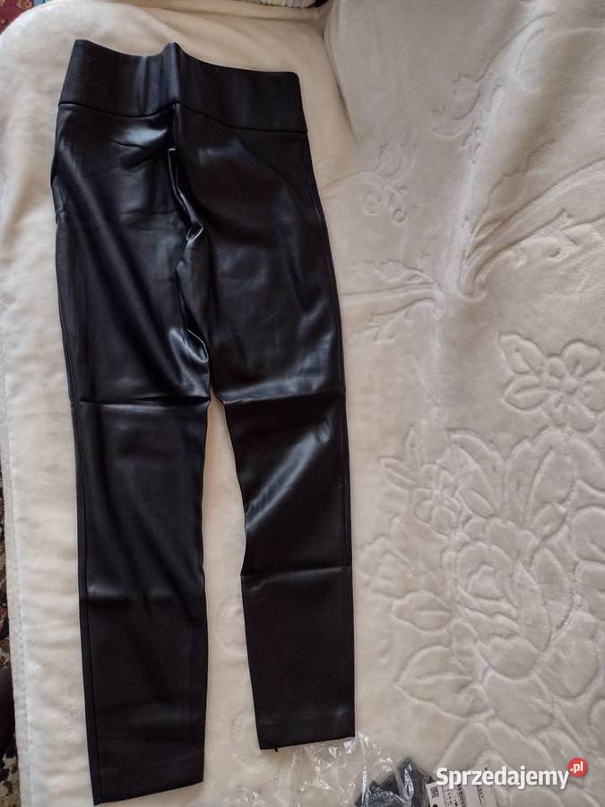 40L ZARASkórzane legginsy spodnie rurki z Spodnie Kraków