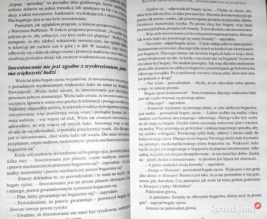 Inwestycyjny poradnik Bogatego Ojca Robert T Chełm