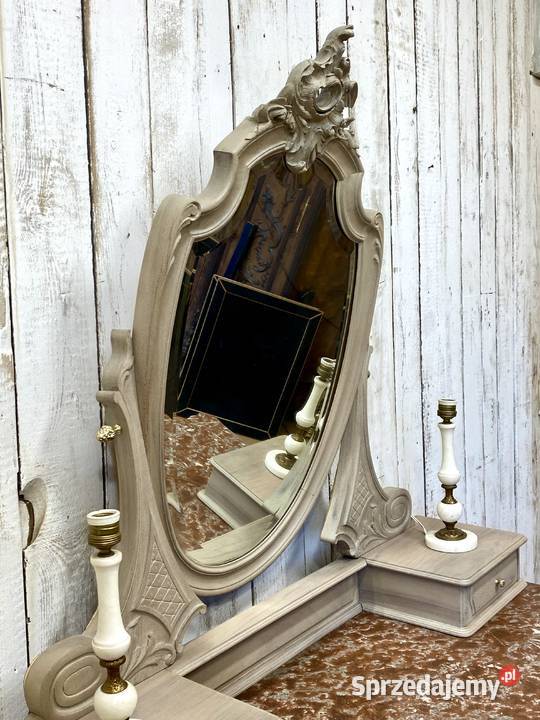 Komoda z uchylnym lustrem kremowa LUDWIK XV 195cm Komody Warszawa