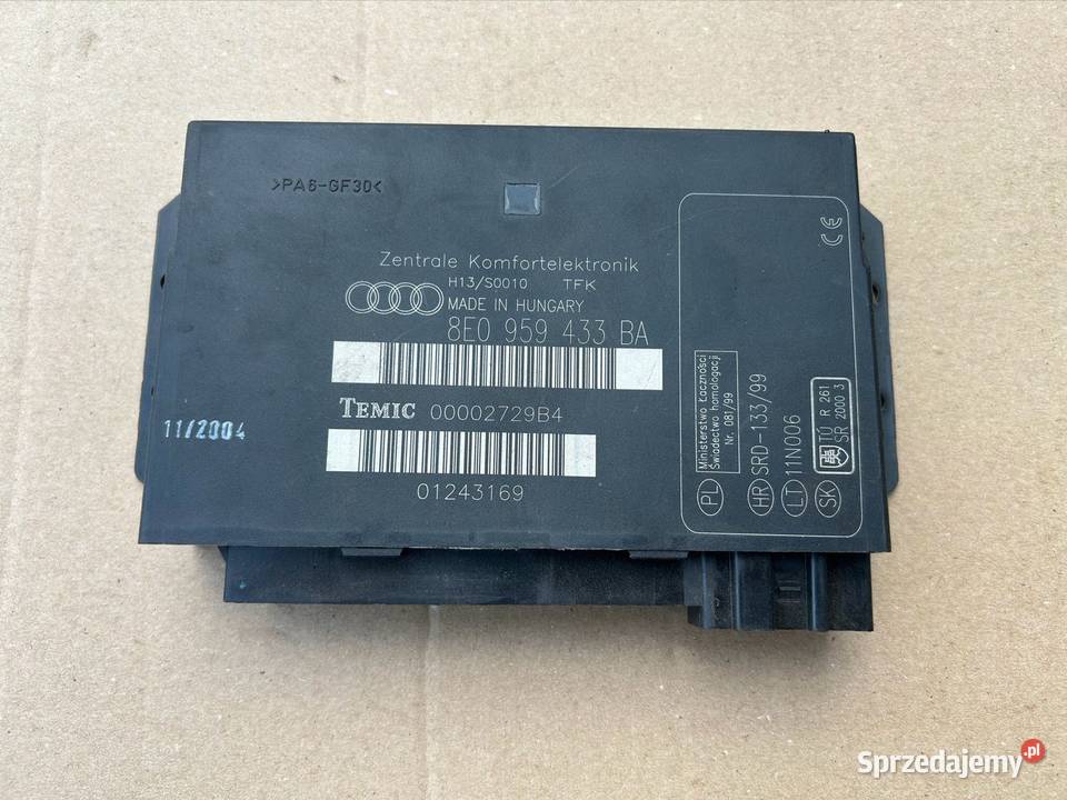 Moduł komfortu Audi a4 b6 b7 8e0959433ba Pozostałe