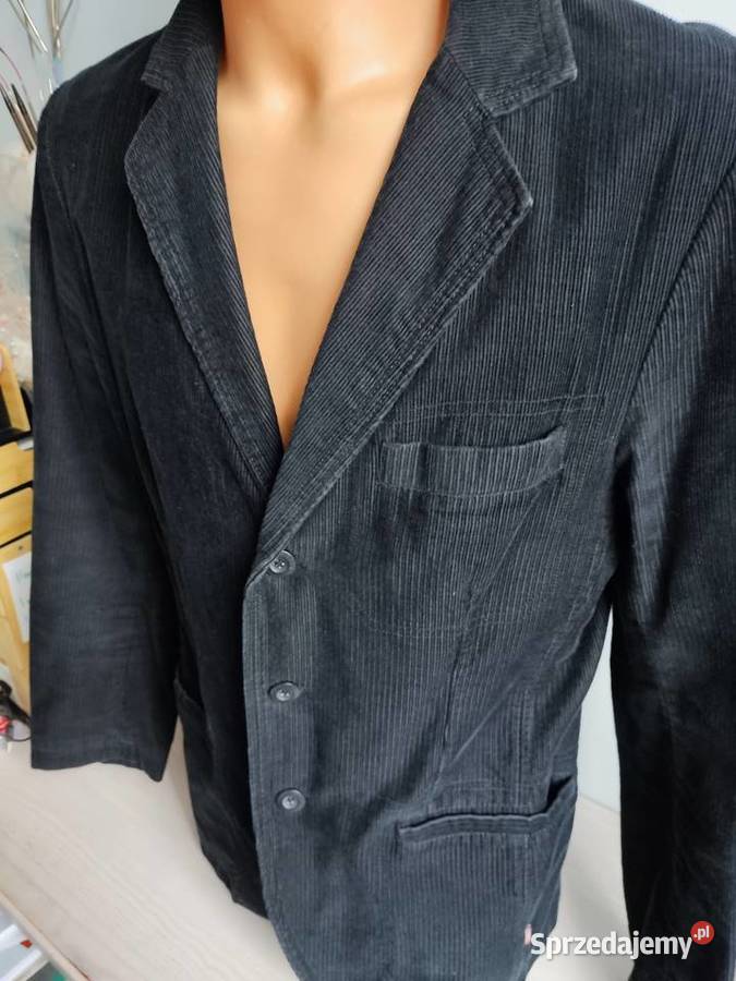 Marynarka sztruksowa Carry męska czarna Pozostałe Głuchołazy