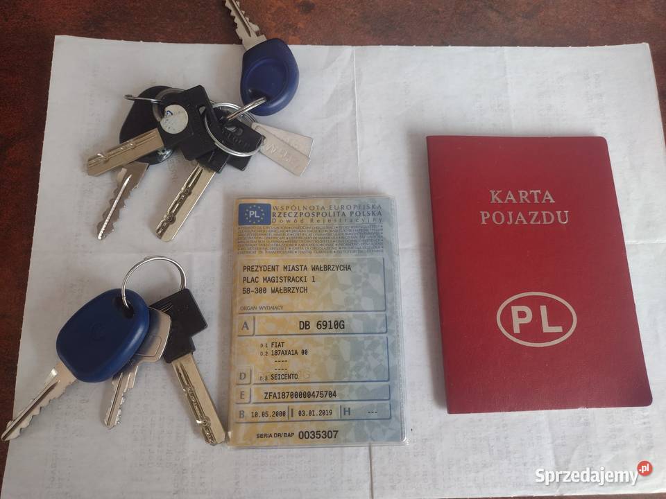 Fiat Seicento 09 2000 r faktura zakupu benzyna Wałbrzych