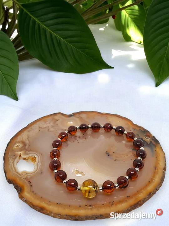 Bransoletka BURSZTYN kulka koniak cytryna z Warszawa sprzedam