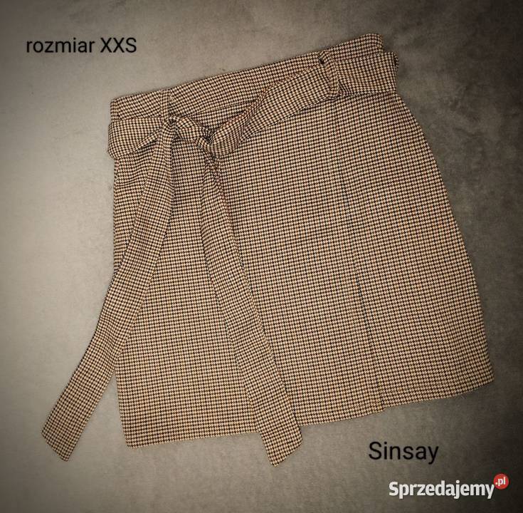 Beżowobeżowa spódniczka mini Sinsay XXS Moda i Styl