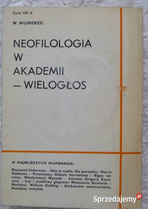 Literatura na świecie 81984 mazowieckie Warszawa sprzedam