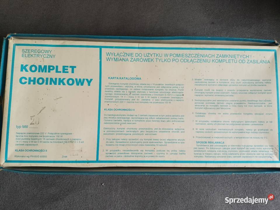Lampki choinkowe z PRL Puławy