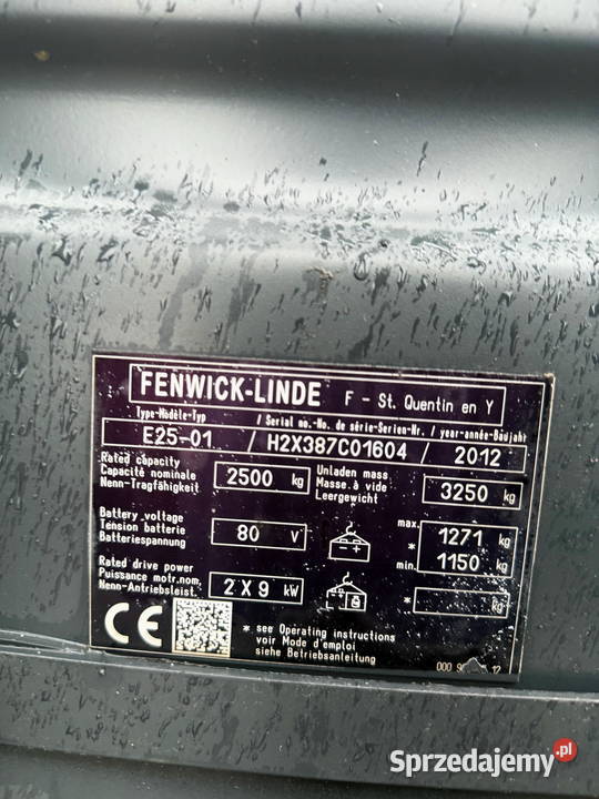 wózek widłowy elektryczny LINDE E25 Triplex 48m Wózki widłowe