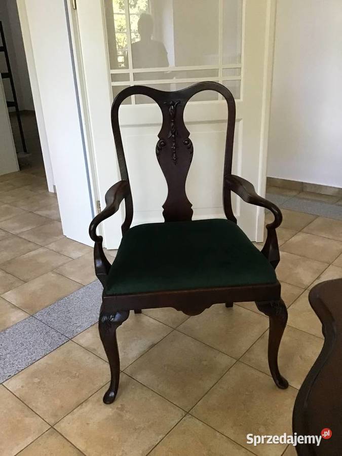 Dwa fotele tronowe fotele ludwikowskie Wieruszów