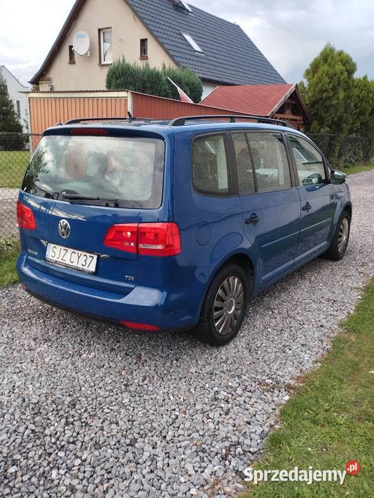 Volkswagen Touran 16 TDI 2011 229 potwierdzonego niebieski Volkswagen Rybnik