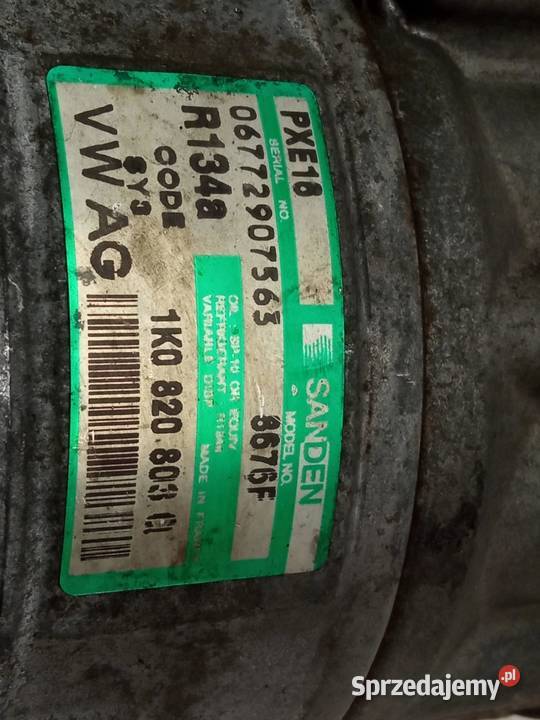 SPRĘŻARKA KLIMATYZACJI 1K0820803 19 TDI VW Rok produkcji 2005 sprzedam