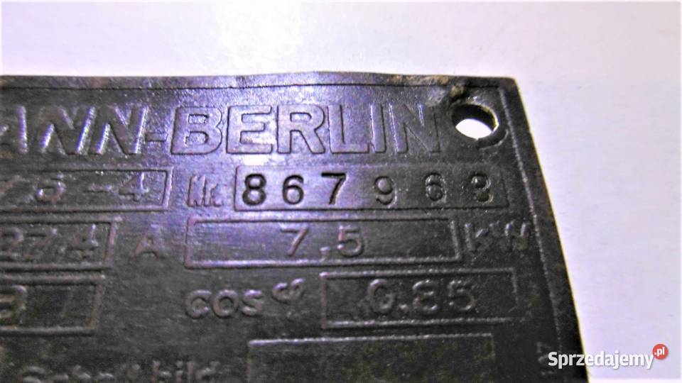 tablliczka znamionowa BERGMANN BERLIN opolskie