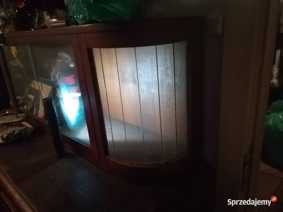 Nadstawka bufetu z PRL stan kompletny oszklony Antyki kujawsko-pomorskie Grudziądz