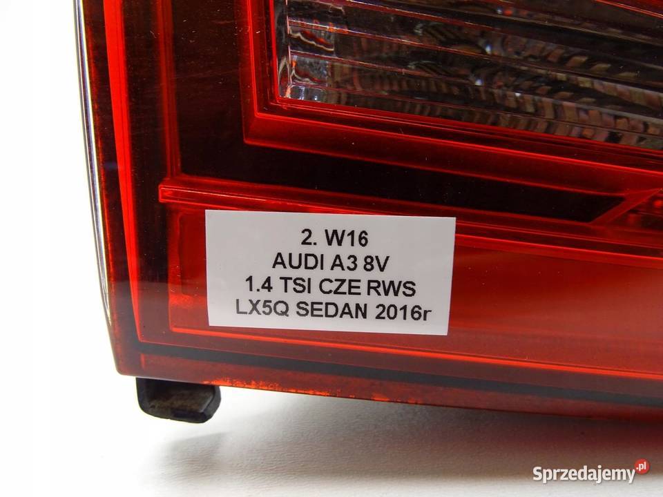 LAMPA LEWA LEWY TYŁ TYLNA W KLAPE LED AUDI A3 8V osobowe małopolskie sprzedam