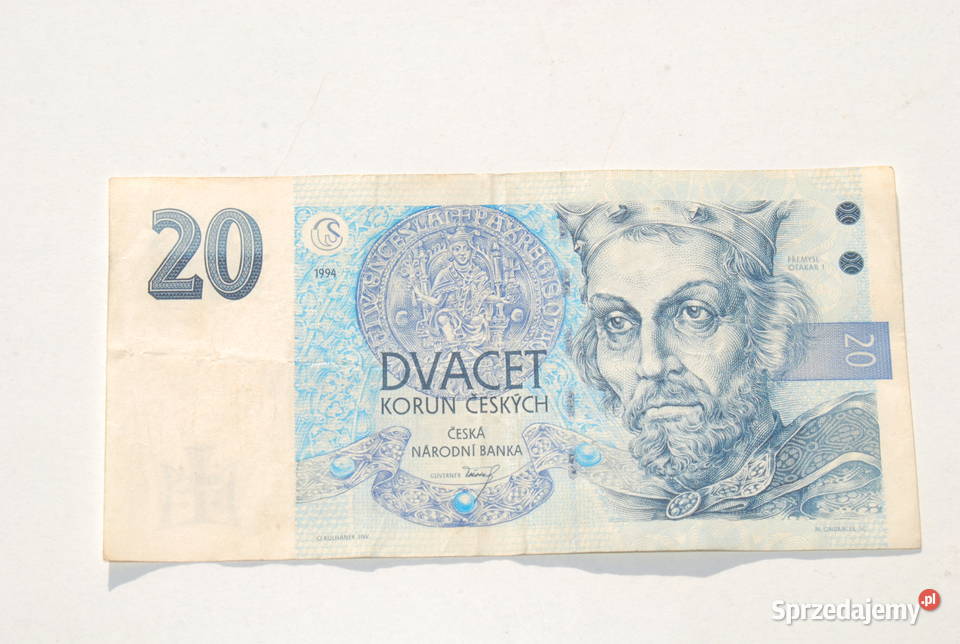 Stary banknot 20 koron Czeskich Czechy 1994 Cieszyn