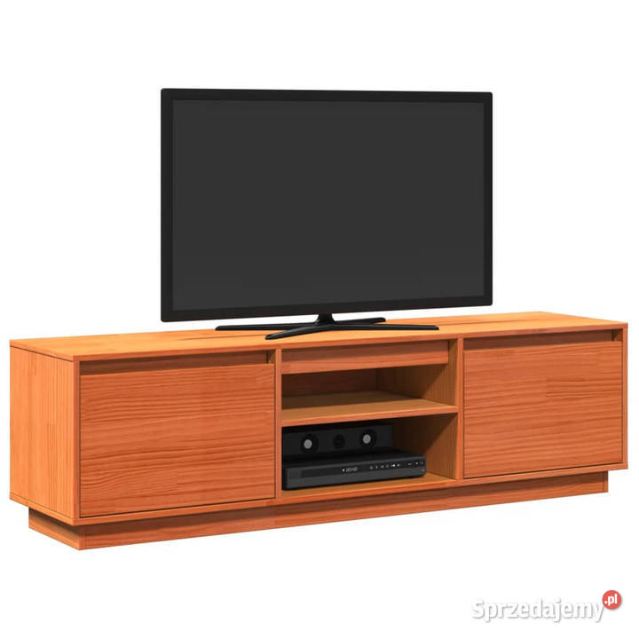 Szafka RTV woskowy brąz 140x35x40 lite drewno Warszawa sprzedam
