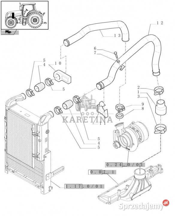 Holland T6010 T6090 T6070 T7230 Rurka 84136403 Pozostałe