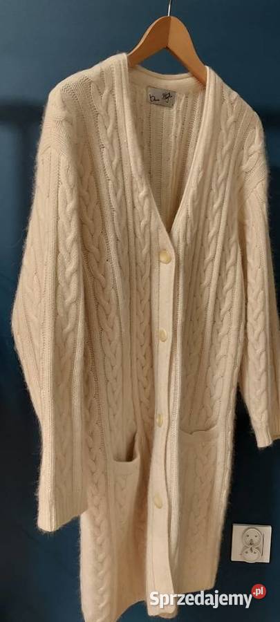 kardigan wełniany długi Bez wzoru Gdańsk