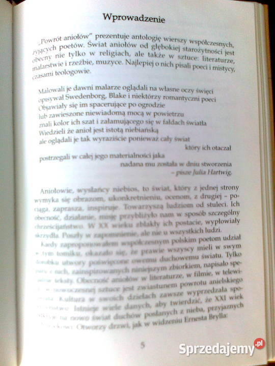 POWRÓT ANIOŁÓW Antologia opr ks Niewęgłowski poezja Proza i poezja