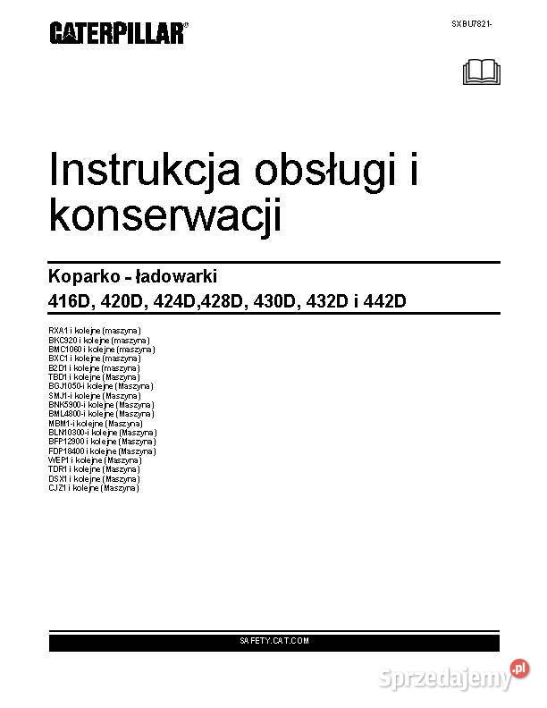 DTR Cat Instrukcja obsługi Caterpillar 432D i Szamotuły