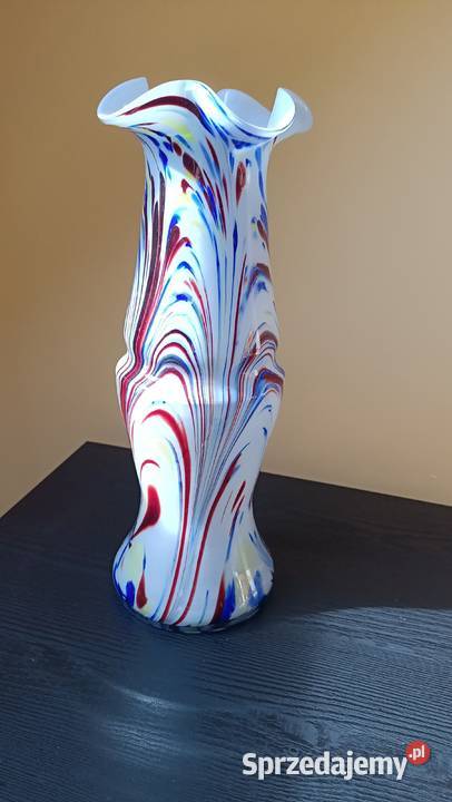 Wazon szkło artystyczne lata 60 70 te XX w