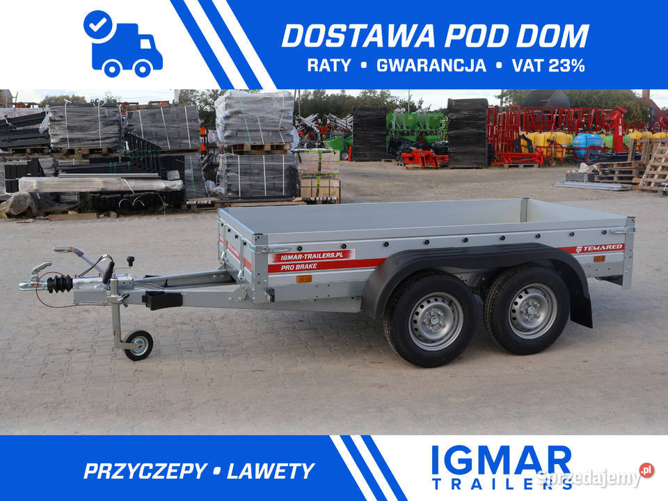 Przyczepa hamowana TEMARED PRO BRAKE 26122 DMC burtowe Radom