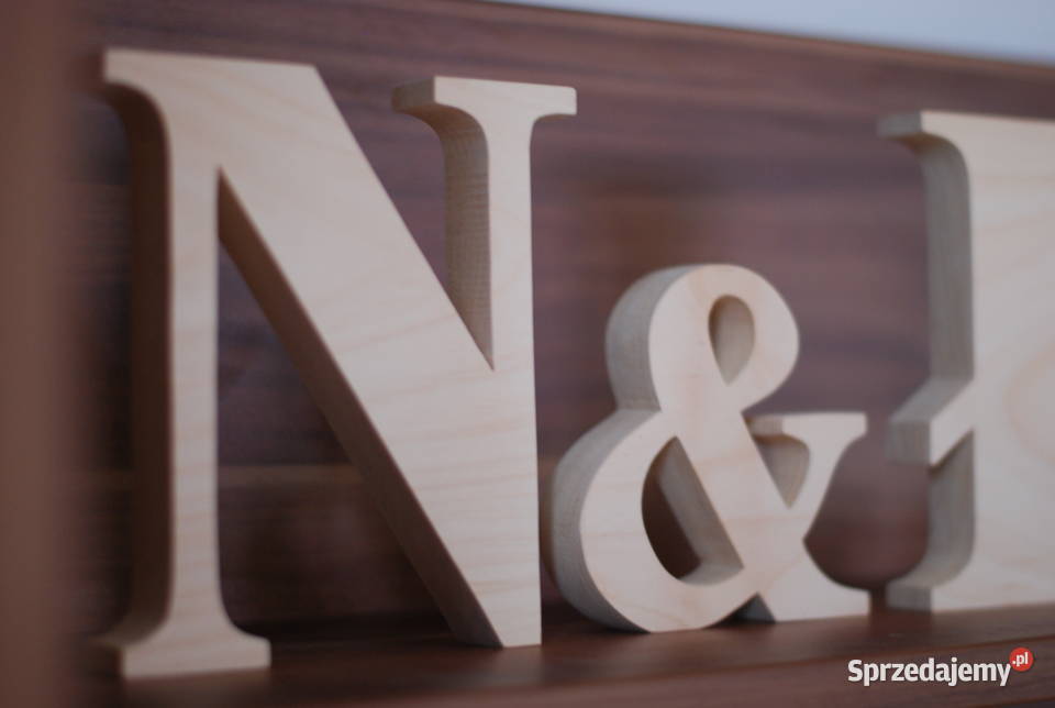 litery drewniane Inicjały ślubne Wesele ślub podlaskie Białystok